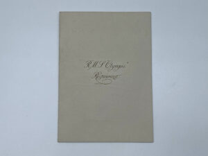 RMS Olympic First-Class Menu - Titanic Museum